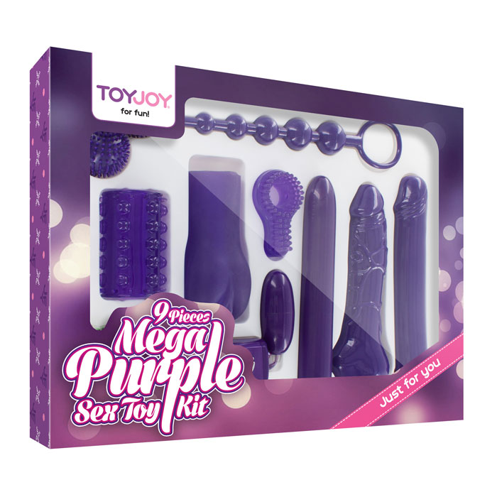 9 Pieces Mega Purple Sex Toy Kit